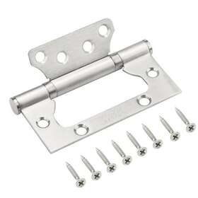Genhakon 787502219566 4 Pair 8 Pcs X 3 Inches Non Mortise Door Hinges Stainless Steel