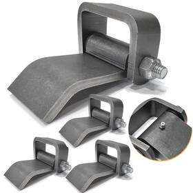 Wos55 Ginxfit Weld On Trailer Hinges For Dump Trailers Truck 5-3/8 Inch X 4 Large Size Black