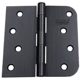 Gliderite 445027989960 4 Inch Oil Rubbed Bronze Steel Door Hinge Square And 5/8 Corner Radius With S