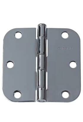 Gliderite 744759319609 3-1/2 Inch Polished Chrome Steel Door Hinge 5/8 Corner Radius With Screws 12