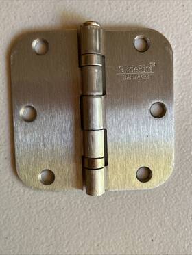 3558-2bb-sn Gliderite Hardware 50-gliderite 3.5 Inch X 5/8 Ball Bearing Door Hinge Radius Satin Nickel 3558-2bb