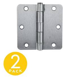 Global Door Controls 313115045072 3.5 X Inch Brushed Chrome Full Mortise Surface Mount Residential 1/4 Radiu