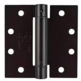 Global Door Controls 445057574556 4.5 Inch X Matte Black Full Mortise Spring Squared Radius Hinge With