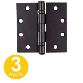 Global Door Controls 726084163058 4.5 Inch X Oil Rubbed Bronze Full Mortise Squared Ball Bearing Hinge With