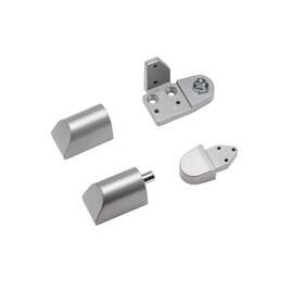 Th1112-lh-al Global Door Controls Left Hand Offset Pivot Hinge Set 3/4 In Aluminum Durable Weather Resistant