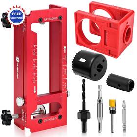 Llt1061us Gohelper Door Hinge Jig And Lock Installation Kit Router Template Wooden Aluminum Alloy