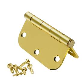 Goldentimehardware 717332809118 Pack Of 12 3.5 Inch X Door Hinges With 5/8 Radius Corners Polished Brass