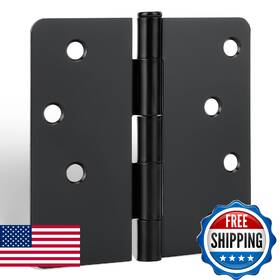 B0dsgw7vfl Goldenwarm 4 Inch Black Door Hinges 1/4 Radius 6-pack Interior/exterior