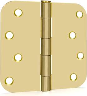 Hya001gd1016-3 Goldenwarm #units 3 Pack Satin Brass Door Hinges 5/8 Radius 4 Inch