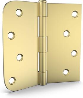 Hyxt2gd422-6 Goldenwarm A-gw Pack Of 6 4in Door Hinges Brushed Brass Gold Butt With Squ
