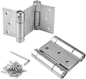 Gototop 741870743078 Two Way Hinge 3 Steel Spring Hinges 2pcs Heavy Duty Brass Double Action Salo