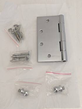 Gl-hng-brs-45-sq Grandeur 809024 3.3mm-4.5 4.5 X Inch Plain Bearing Square Door Hinge Chrome