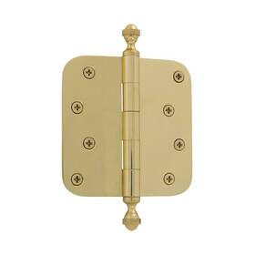 833749 Grandeur Hardware 4 Inch Acorn Tip Residential Hinge With 5/8 Radius Corners In Po