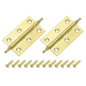 Gryfton 636939162405 2pcs Folding Butt Hinges 2.5 Inch Brass Pointed Small Door