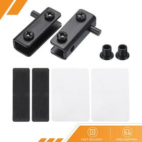 Gryfton 686130911258 4 Pairs Glass Door Hinge Pivot Clamp For 3mm-5mm Black