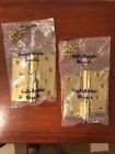H-96r Anglo American Pair Of Victorian Solid Brass Right Hand Door