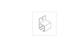 941.06.080 Hafele Aluminum Side Mount Bracket For Top Hung Sliding Door System