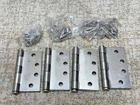 005552 Hager Solid Stainless Steel 4 Inch X Hinge 3 Pack Hinges With Screws