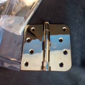 Us3p Hager 041359714613 Nos Solid Brass Hinges 4 Inch X 3 Total #71461 Combo Corners