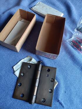 1279-us10b Hager 1279-us10a 3pk 4.5 Inch X Heavy Duty Antique Bronze Door Hinges Usa-rare
