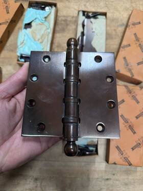 1502-al Hager 6 Matching 5x5 Bb 1502- Al Hinge Brass Nos In Box