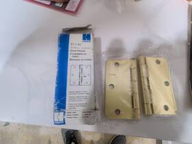 63104 Hager Set Of 2 3.5 X Inch Brass Plated Steel Door Hinges