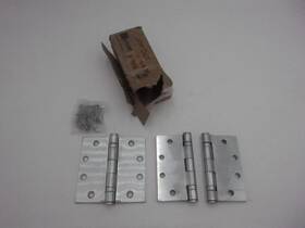 Bb1278 Hager 3 Pack Satin Chrome Ball Bearing Hinges 4.5 Inch X Us26d