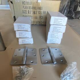 Hg100059 Hager Plain Bearing Hinge 3.5in Us26d Satin Chrome With Fasteners