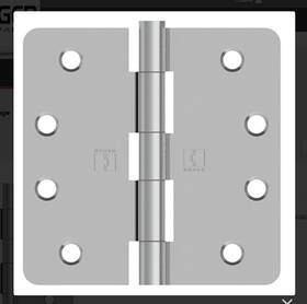 Rc174831226d Hager Pack Of 24 Pairs 3.5x3.5 Inch Plain Bearing 1/4 Radius Corner Mortise Hinges
