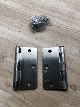 Rc174831226d14 Hager 3.5 Inch Plain Bearing 1/4 Radius Mortise Hinge - Satin Chrome
