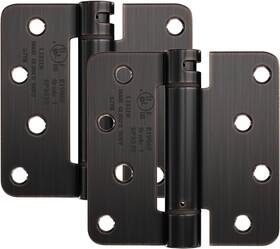 Bronze-1 Haidms 744759486417 Self Closing Door Hinges Oil Rubbed 2 Pack Bronze-1/4 Inch
