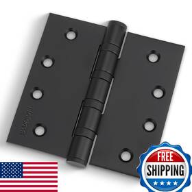 B0cwgm5mpn Haidms 304 Ss Matte Black 4 Inch Ball Bearing Door Hinges Exterior Grade 1