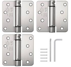 B0djw1wzrc Haidms 3 Pack 4 Inch Self Closing Spring Loaded Door Hinges Brushed Nickel