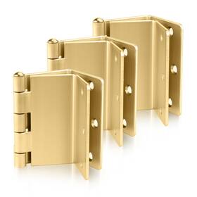 Hy2004gd3225-3 Haidms #pack-kt 3 Pack Gold Offset Hinges 3.5 Inch Expandable Door Heavy Duty With 1/4