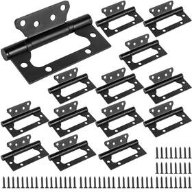 Hakzeon 796062154200 14 Pcs 4 X 3 Inches Non-mortise Door Hinges Stainless Steel With