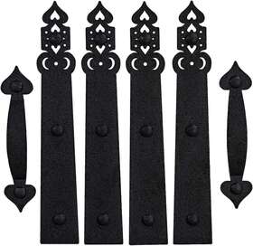 Hanslink 313113098056 Magnetic Garage Door Decorative Hardware Faux Hinges And Handles Kit 2 Handle