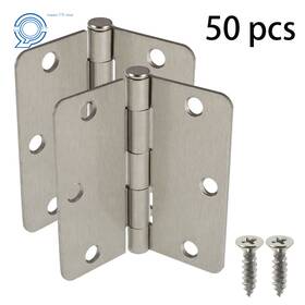 Hp53490 Happy19star 3.5 Inch 2.2mm And 1/4 Radius Corners 3-1/2 Satin Nickel Door Hinges 50piece