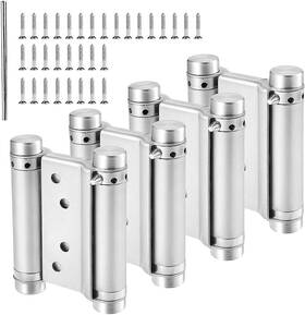 Happytakehome 783926551701 Stainless Steel Door Swing Hinge 4 Pack 3 Self Closing Double Action Sprin