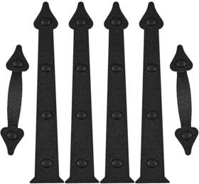 Hardhockall 765183450973 Magnetic Garage Door Decorative Hardware Faux Hinges Handles Kit 6 Piec