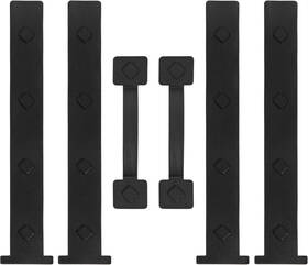 Hardware 445033413497 Magnetic Decorative Kit - 4 Hinges And 2 Handles Black Garage D