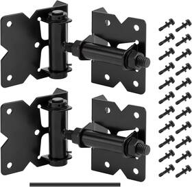 Hardware 445044611608 2 Pack Self Closing Gate Hinges For Wooden Fences Heavy Duty Solid Vinyl Fence G