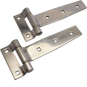 505-2208az2805 Hardware 8 Inch Stainless Steel Strap Tee T Hinge Heavy Duty Garage Barn Door