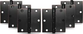 91013us10b Hardware Steel Hinges Residential Plain Bearing Pack Of 6 Square Corners Siz