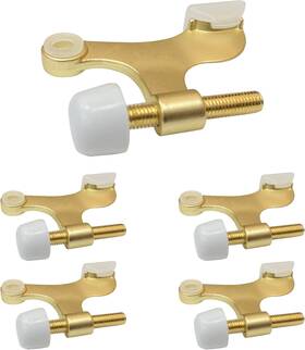 B300-sb Hardware Hinge Pin Door Stop 5 Pack Champagne Brass Heavy Duty Design