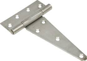 851827 Hardware Essentials 008236878639 Heavy Duty T-hinges Stainless Steel 6 Inch