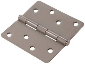 Hardware Essentials 008236989724 Round Corner 1/4 Inch Full Mortise Door Hinge Stainless Steel 4