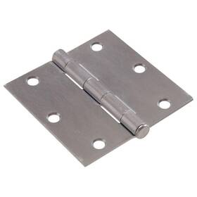 Hardware Essentials 008236990058 3 Inch Satin Chrome Residential Door Hinge With Pin 9-pack