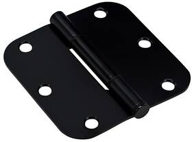 Hardware Essentials 038902389688 By Hillman Squeak-proof 3-1/2in 5/8in Radius Matte Black Door Hinge 9 Count