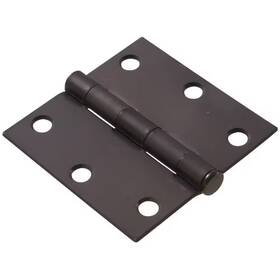 Hardware Essentials 445037368373 3 Inch Oil-rubbed Bronze Residential Door Hinge With Square Corner Removable Pin