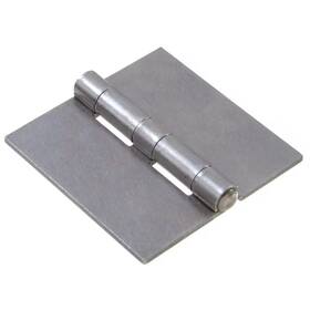 Hardware Essentials 445056678675 3 Inch Plain Steel Weldable Surface Hinge With Square Corner Full Fixed P